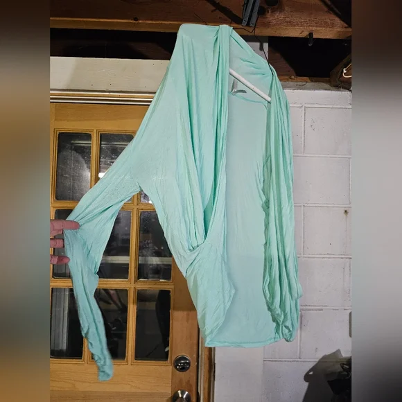Vanity Mint Sheer Cardigan Size Small - Picture 2 of 4